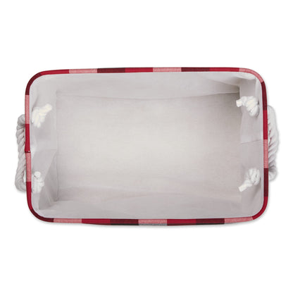 DII Buffalo Check Storage Collection Collapsible Bin with Handles, Large Rectangle, 17.5x12x15, Tri