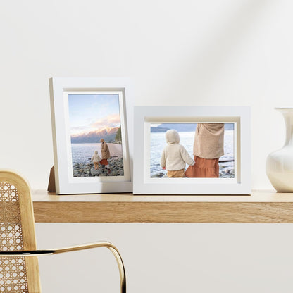 Vittanly 5x7 Picture Frames Set of 9, Shatter Resistant Plexiglass, Display 4x6 Pictures with Mat