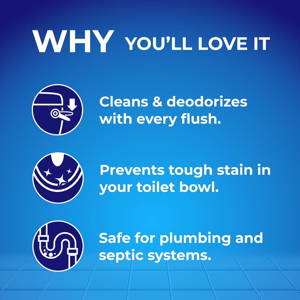 Toilet Gel Stamp - 8 Packs Toilet Bowl Cleaner Gel with Automatic Click, Freshener for Toilet