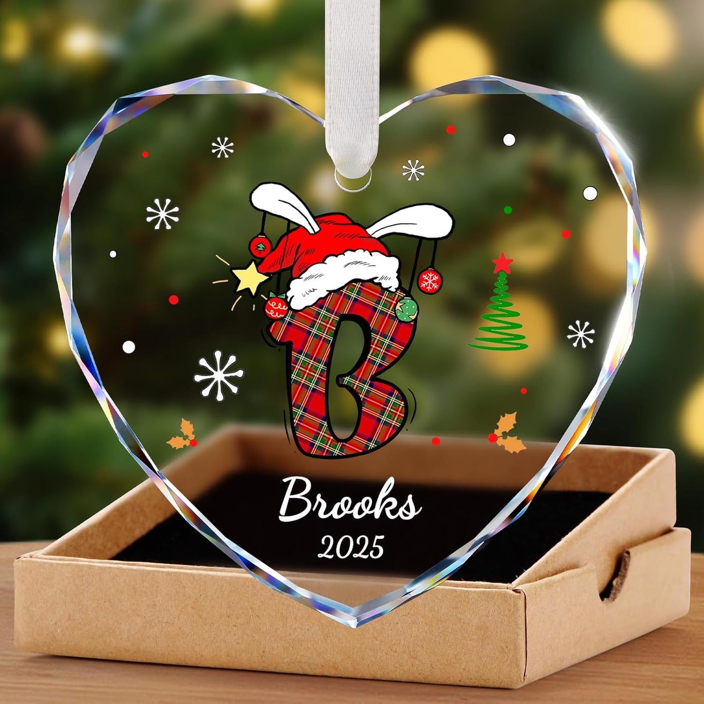 Personalized Christmas Ornaments, Name Ornaments for Christmas Tree, Custom Letter Christmas
