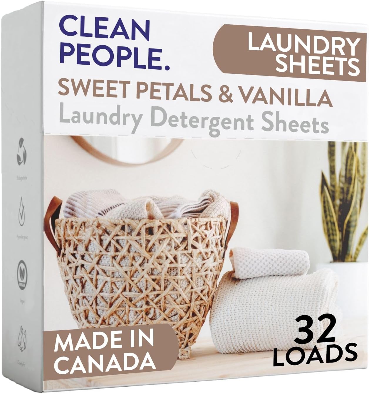 The Clean People Laundry Detergent Sheets - Laundry Soap - Ultra Concentrated, Recyclable