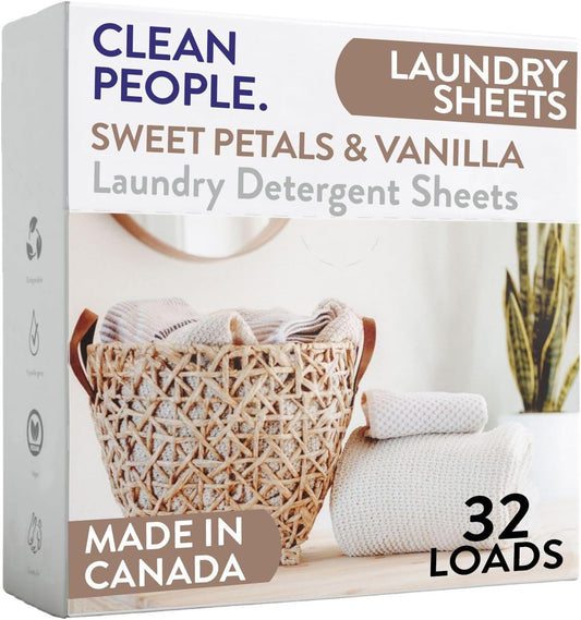 The Clean People Laundry Detergent Sheets - Laundry Soap - Ultra Concentrated, Recyclable