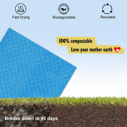Swedish Dishcloths - 10 Pack Reusable Kitchen Dishcloths - Ultra Absorbent Dish Towels for Washing