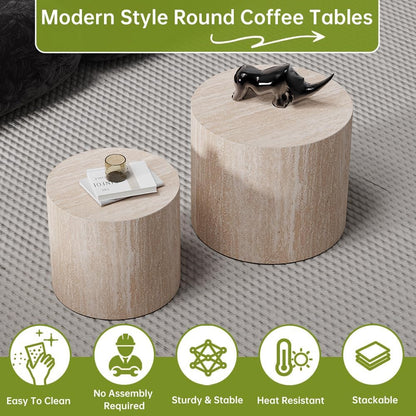 Round Nesting Coffee Tables Modern Travertine Coffee Table Small Round Coffee Tables Circular Side