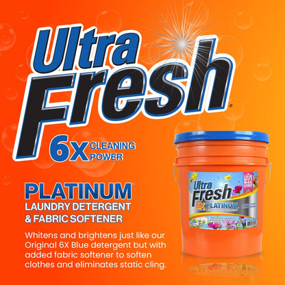 Ultra Fresh 5 Gallon Liquid Laundry Detergent Washing Soap with Spring Fresh Fabric Softener for