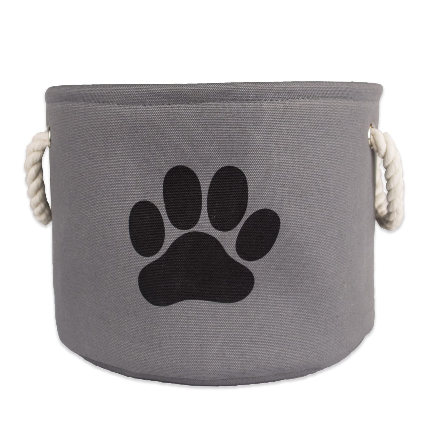 Bone Dry Pet Storage Collection Collapsible Bin, Small Round, Gray
