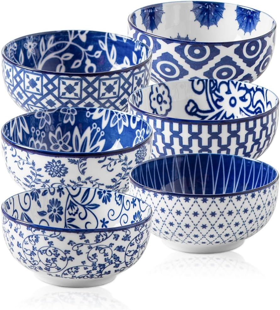 Ceramic Dipping Bowls Set - 4 Oz Small Dessert Bowl 3.5 Inch Porcelain Small Bowls for Side Dishes