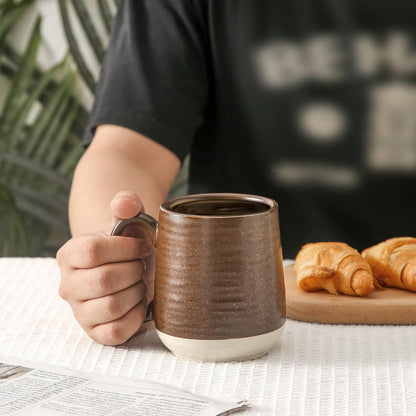 Hasense Porcelain Coffee Mugs Set of 4-15 Ounce Large Ceramic Coffee Cups Set with Handle for