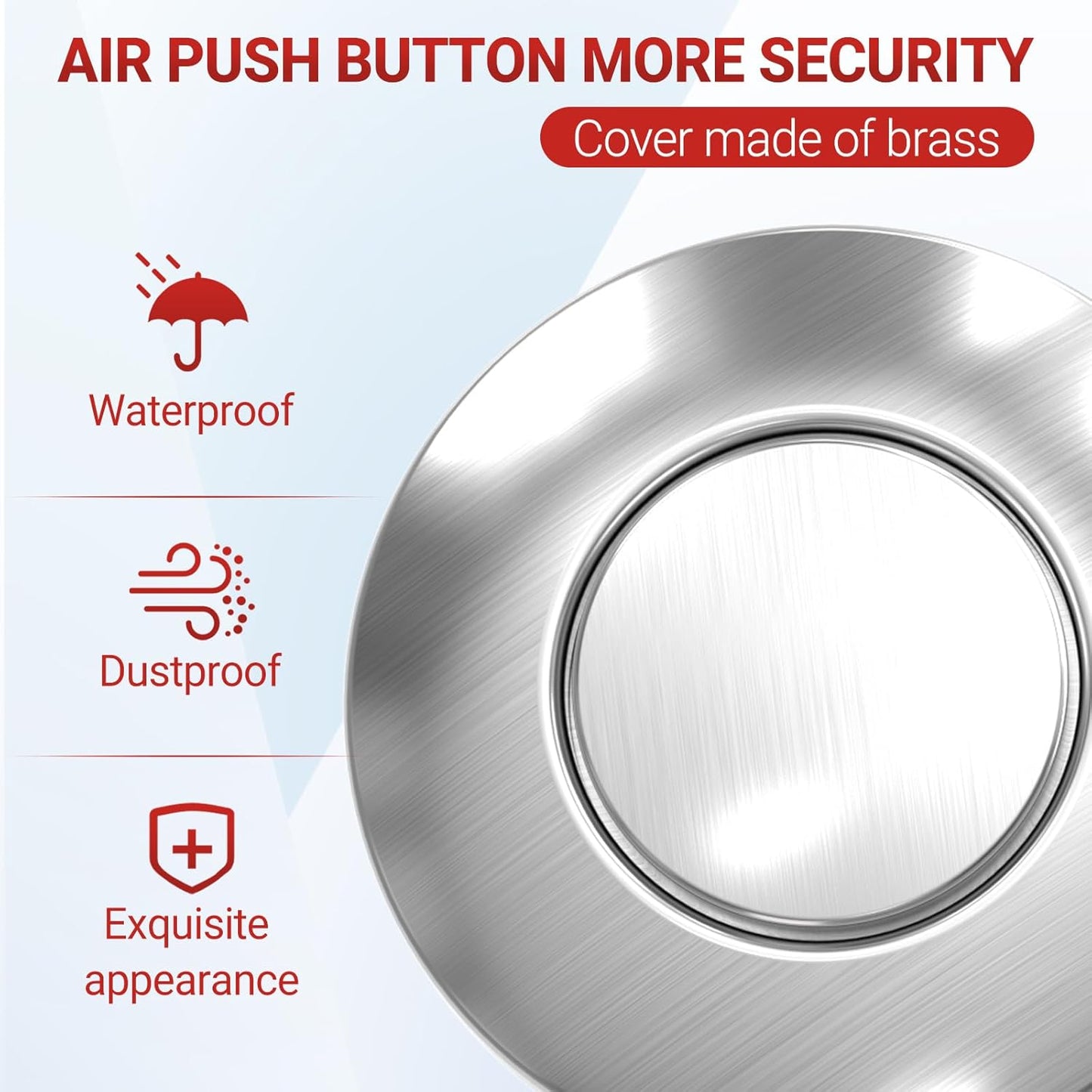 APIELE Garbage Disposal Air Switch Kit, Sink Top Push Button Switch for Food Waste Disposer, UL