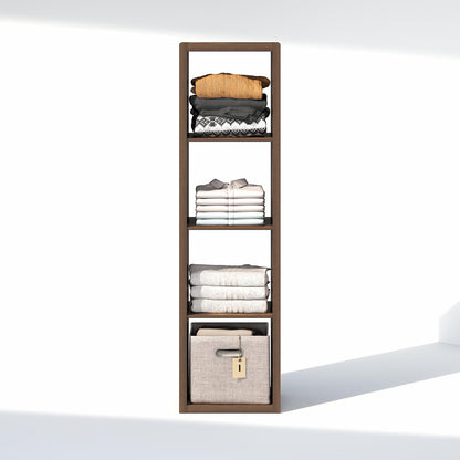 Furinno Cubic Extra Thick 4-Cube Closet Organizers and Storage, Amber Pine