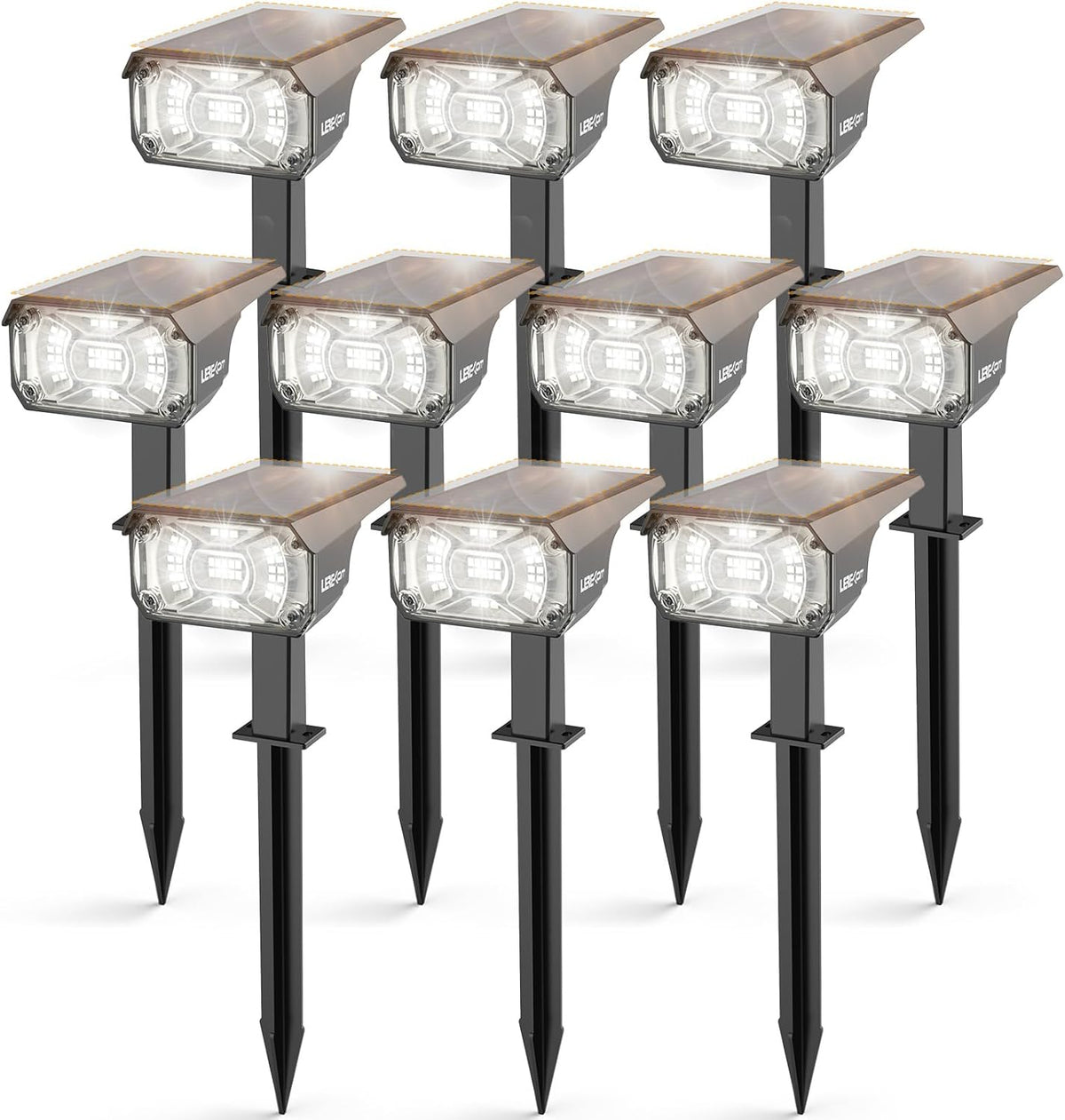 Solar Spot Lights,IP65 Waterproof 40 LED's Landscape Spotlights,3 Modes Outdoor Garden Lights, 360