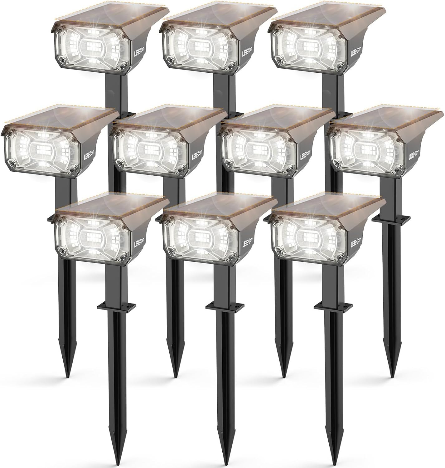 Solar Spot Lights,IP65 Waterproof 40 LED's Landscape Spotlights,3 Modes Outdoor Garden Lights, 360