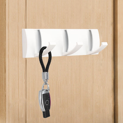 Folding Coat Hooks, Wall Mounted Coat Rack with 3 Retractable Hooks, Heavy Duty Towel Rack for