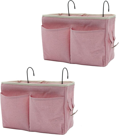 2-Pack Bedside Caddy Bedside Hanging Storage Basket Multi-Function Organizer Caddy for Bunk and