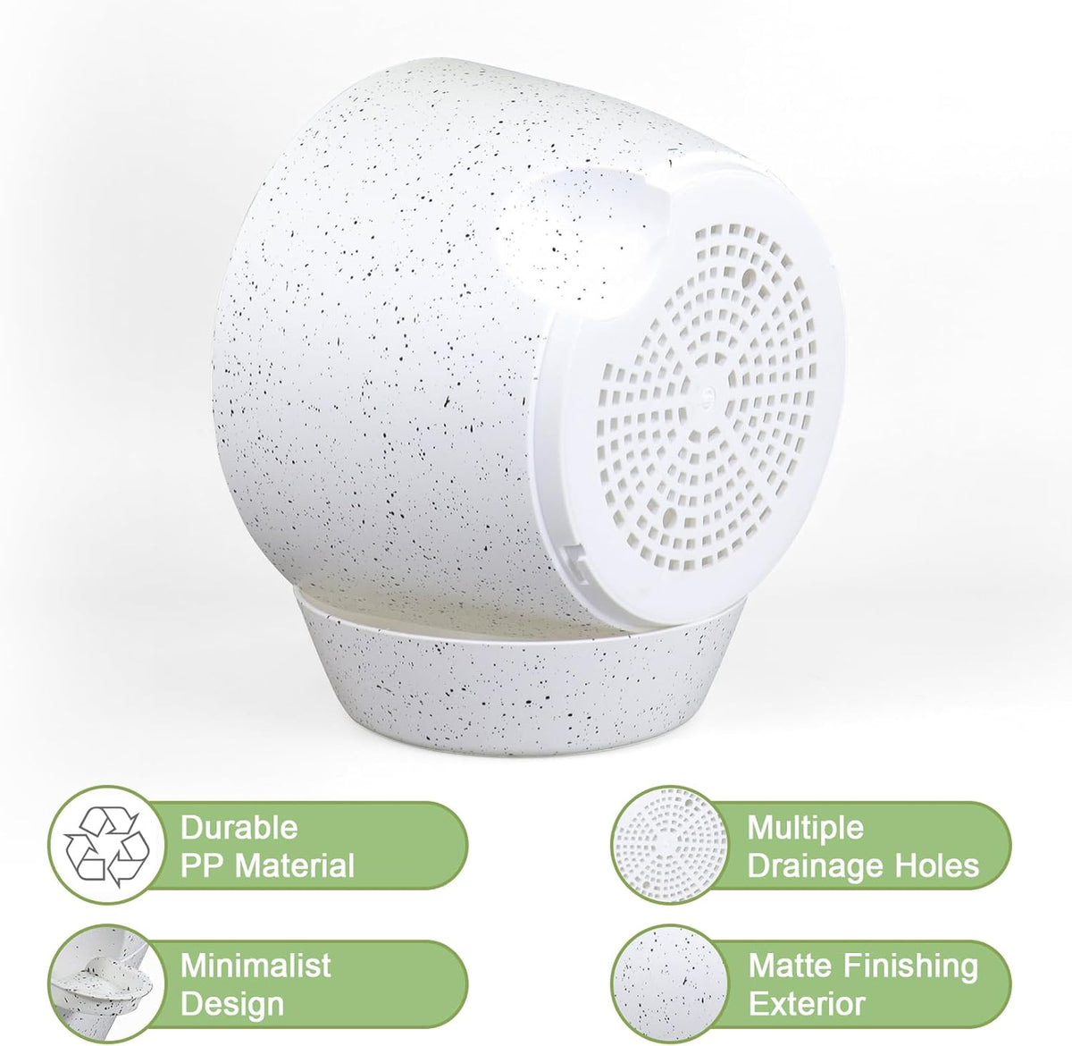 12/10/9 inch Large Self Watering Pots, Plant Pots with Mesh Drainage Holes for Indoor Outdoor