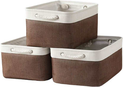 Large Storage Baskets for Shelves, Fabric Baskets for Organizing, Collapsible Storage Bins for