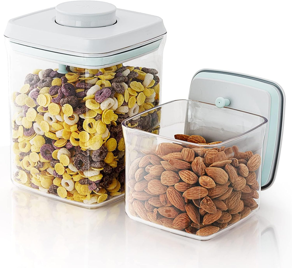 Pop Airtight Food Containers - Set of 2 Kitchen Storage Containers with Lids, Ideal for Cereal and