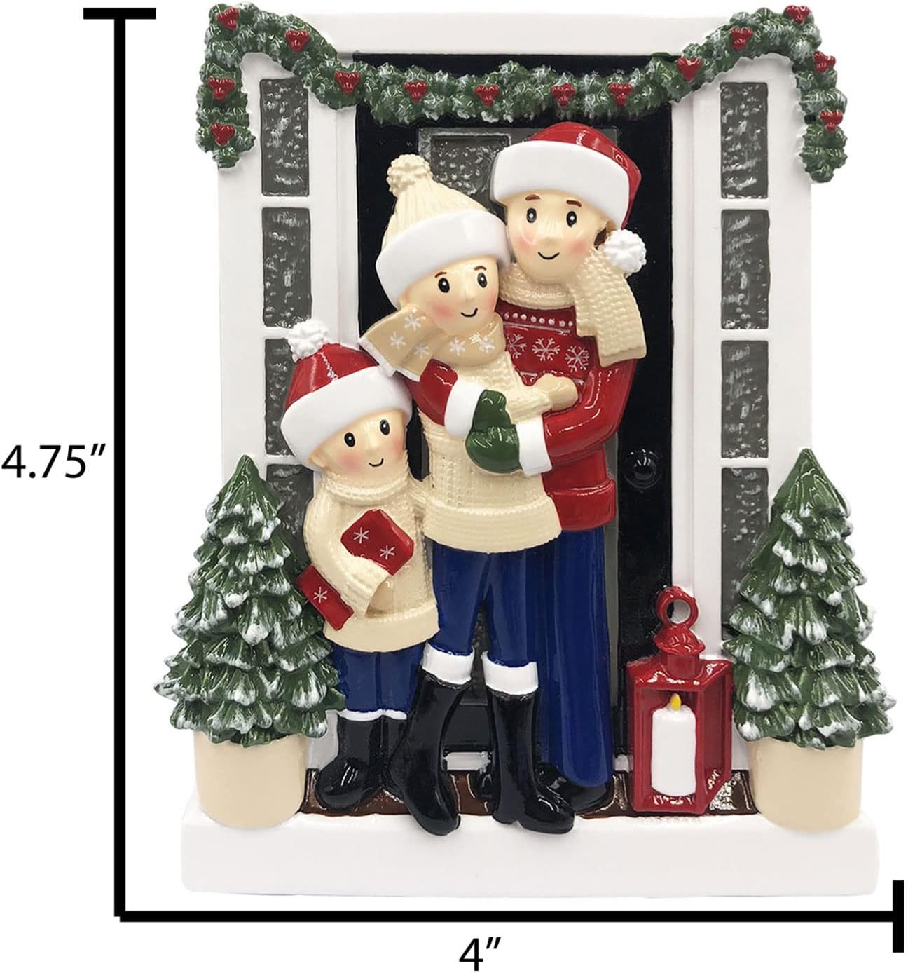 3D Welcoming Family of 3 Christmas Ornament 2025 Personalized Family Christmas Ornaments 2025 |