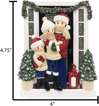 3D Welcoming Family of 3 Christmas Ornament 2025 Personalized Family Christmas Ornaments 2025 |
