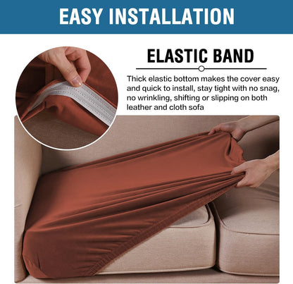 H.VERSAILTEX Velvet Stretch Couch Cushion Cover Plush Cushion Slipcover for Chair Cushion Furniture