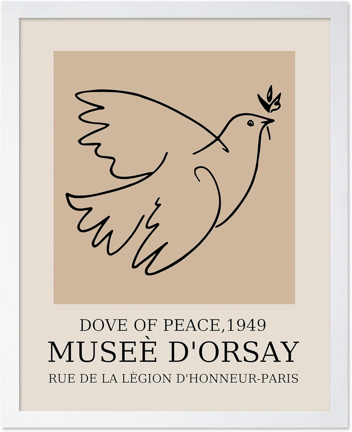 Poster Master Vintage Poster - Retro Minimalist Print - Gift for Artist, Friend - Dove Of Peace