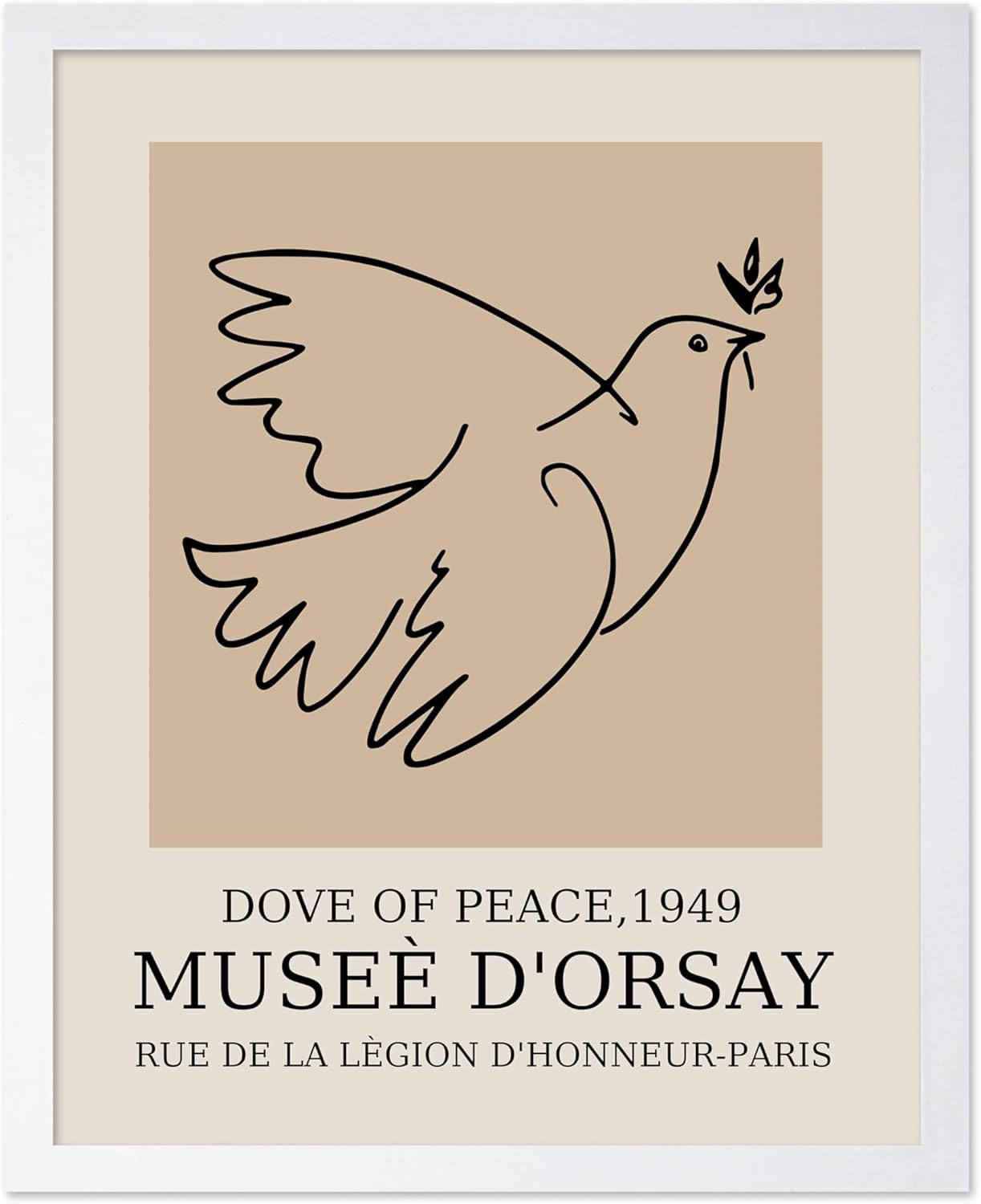 Poster Master Vintage Poster - Retro Minimalist Print - Gift for Artist, Friend - Dove Of Peace