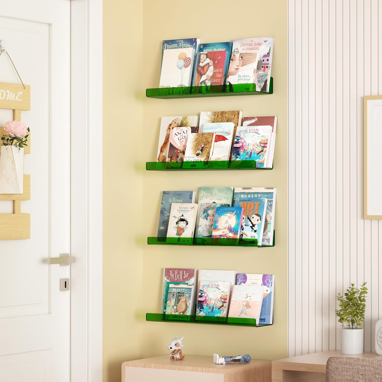 upsimples Acrylic Shelves for Wall Decor, 15" Display Shelf Perfume Organizer for Bathroom