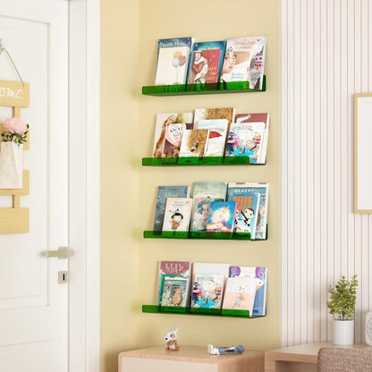 upsimples Acrylic Shelves for Wall Decor, 15" Display Shelf Perfume Organizer for Bathroom