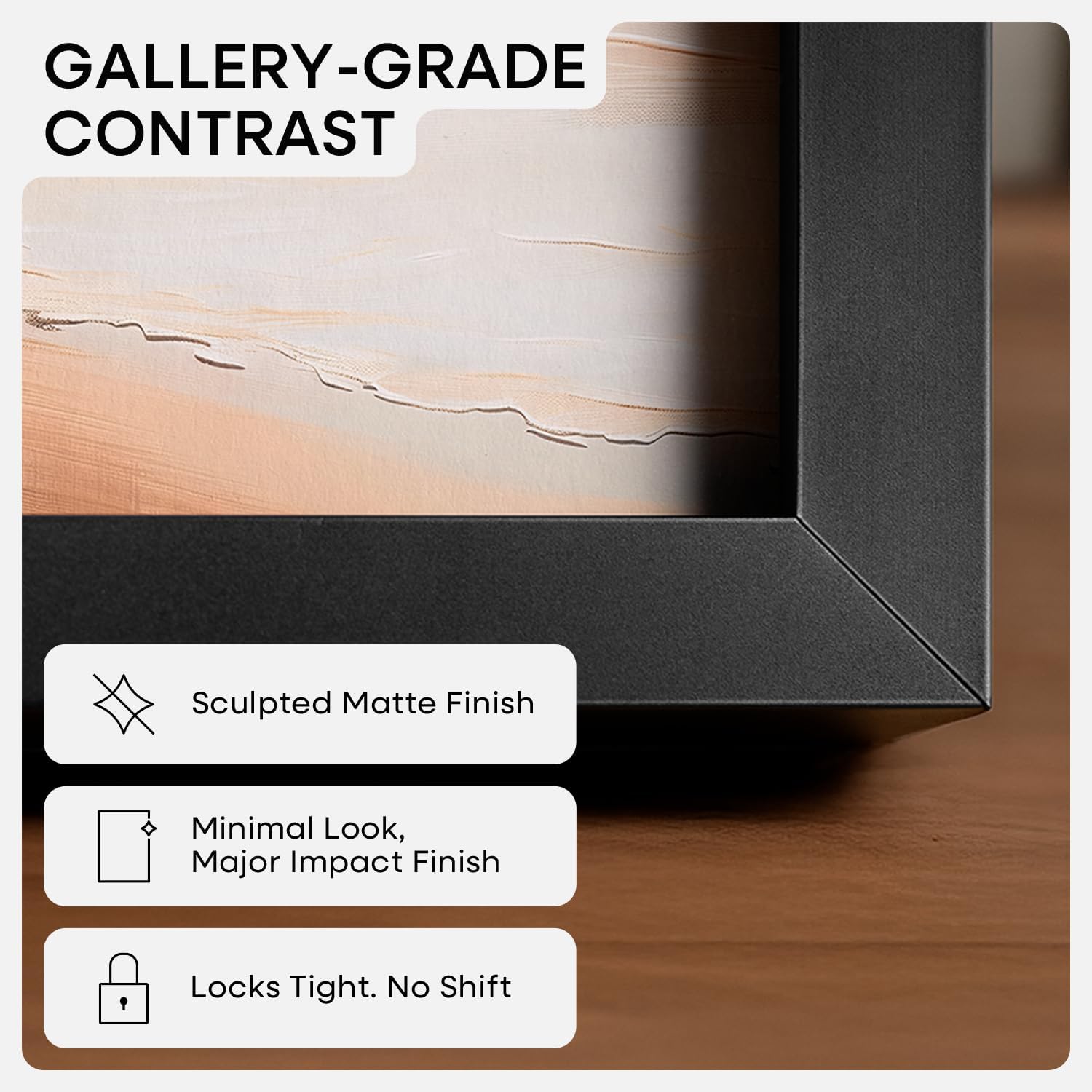 Homeforia 20x30 Poster Frame Black, High End Metal 20 x 30 Picture Frames with Mat 16 by 24 inch