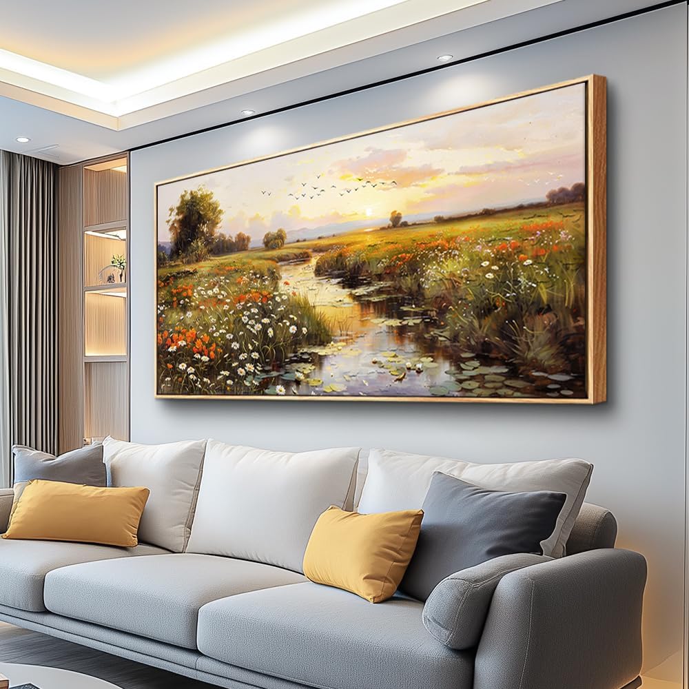 PHAOHUAXM Large Canvas Wall Art For Living Room Wall Decor For Bedroom Watercolour Painting Office