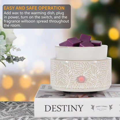 Electric Wax Melt Warmer 4-in-1 Candle Warmer for Scented Wax Melter Cute Ceramic Fragrance Wax
