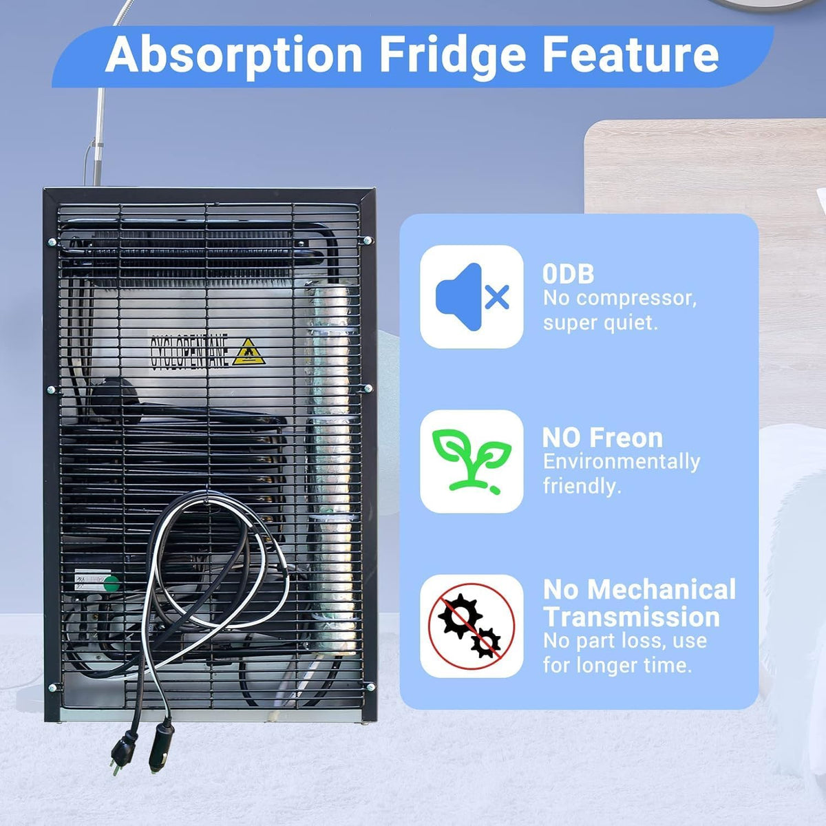 SMETA 12V RV Refrigerator 1.7 Cu.Ft Mini Camper Fridge with Lock and Key AC/DC 110V/12v Quiet