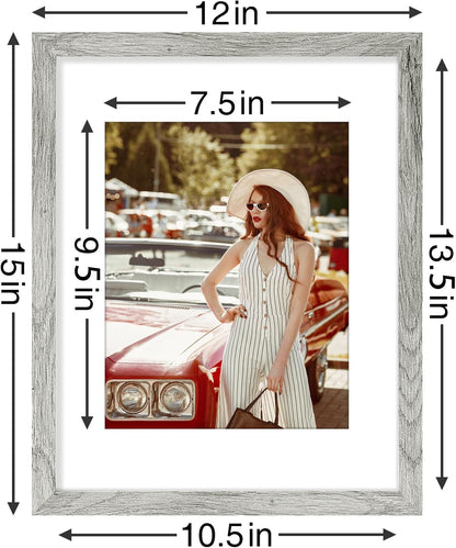 Vittanly 11x14 Picture Frames Set of 9, Shatter Resistant Plexiglass, Display 8x10 Pictures with