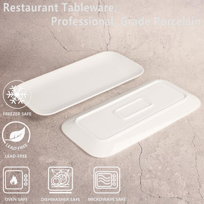 Serving Platters Set of 4, Rectangular Serving Plates, Serving Trays for Entertaining Party