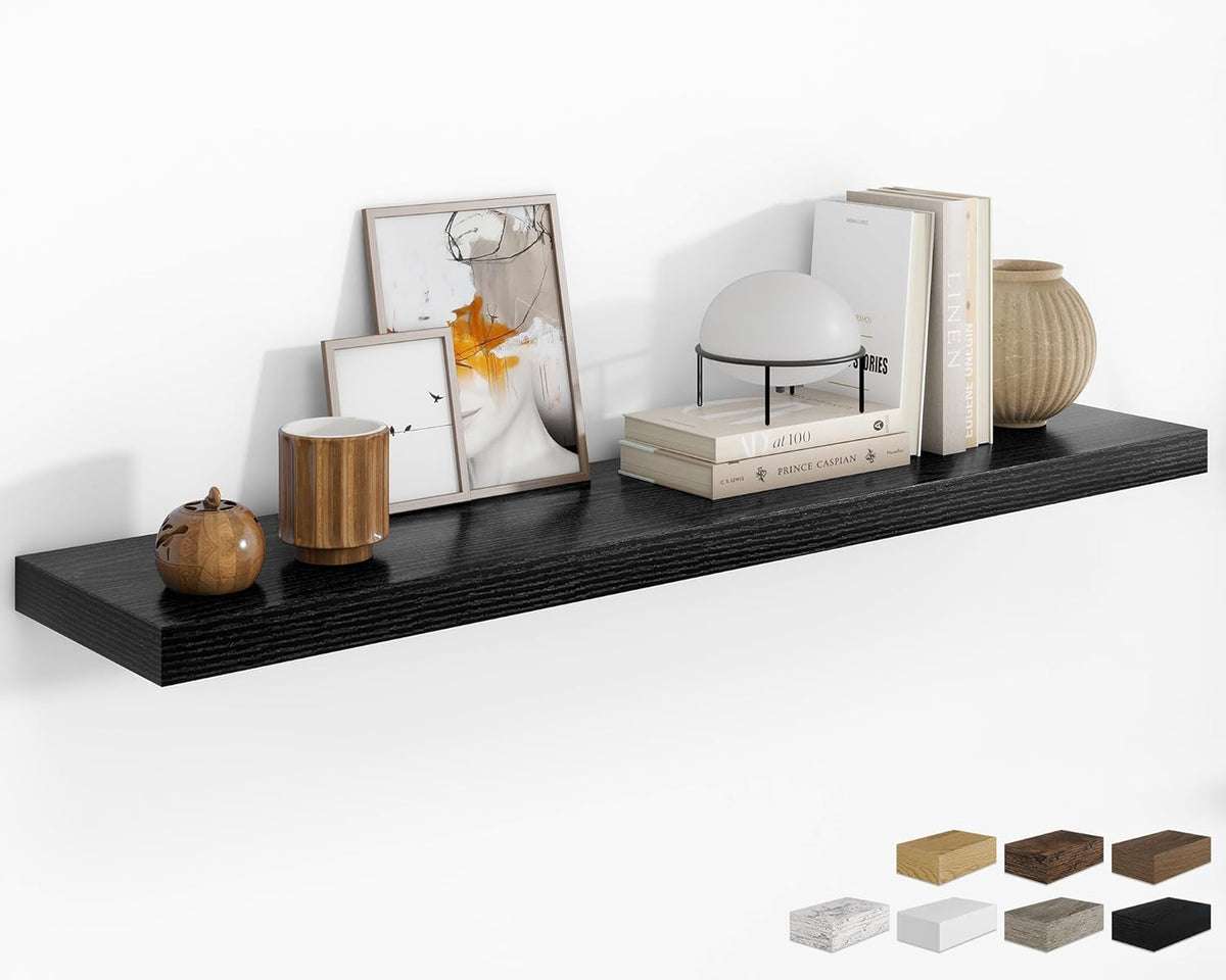 RICHFOCUS 55Inch Floating Shelves for Wall 1 Pack Shelves for Bedroom|Kitchen|Bathroom Wall Mounted