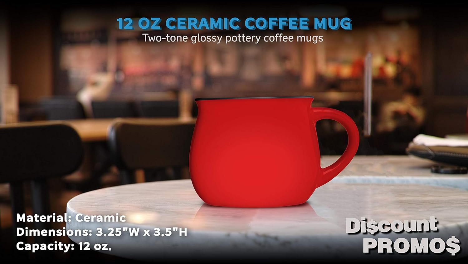 DISCOUNT PROMOS Glazed Campfire Coffee Mugs 12 oz. Set of 10, Bulk Pack - Perfect for Coffee, Tea