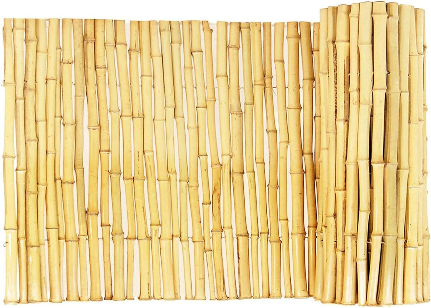 Backyard X-Scapes Natural Bamboo Fencing Decorative Rolled Fence Panel 0.75 in D x 3 ft H x 8 ft L