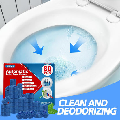 USKICH Toilet Bowl Cleaner Tablets 80 PACK, Bathroom Automatic Toilet Tank Blue Cleaners with