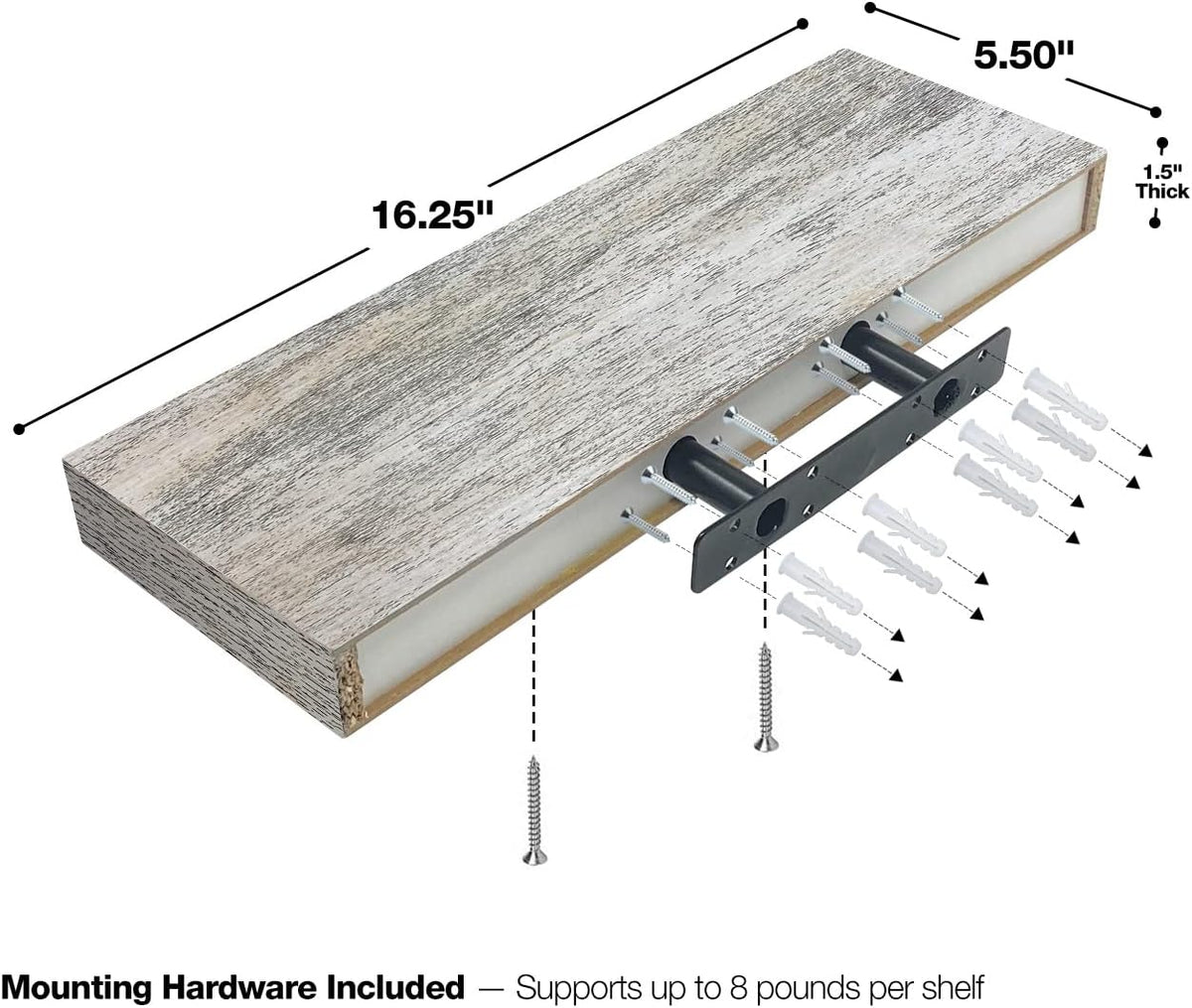 Sorbus Floating Shelves, Wall Shelves for Bedroom, Kitchen, Living Room, Bathroom Shelves Over The