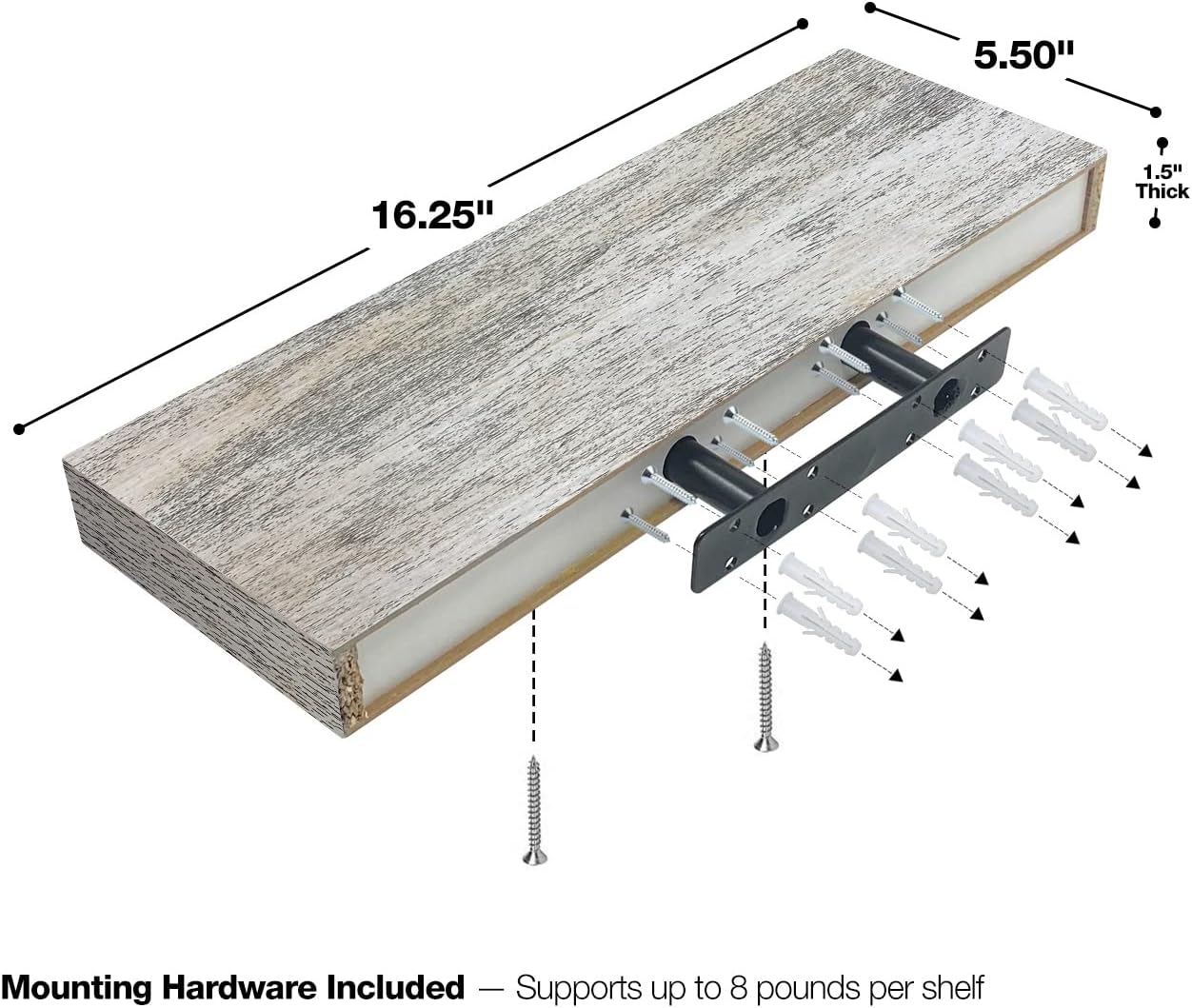 Sorbus Floating Shelves, Wall Shelves for Bedroom, Kitchen, Living Room, Bathroom Shelves Over The