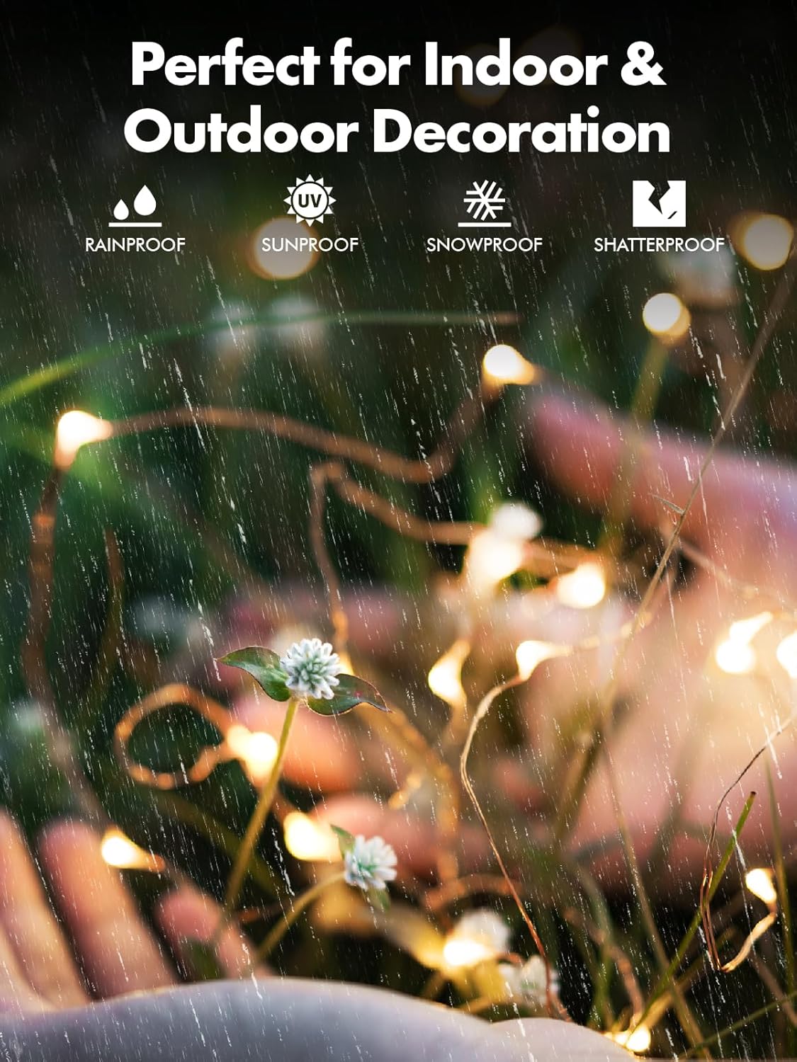 Twinkle Star 4 Pack Solar String Lights Outdoor, Total 460 FT 480 LED Solar Fairy Lights Outside