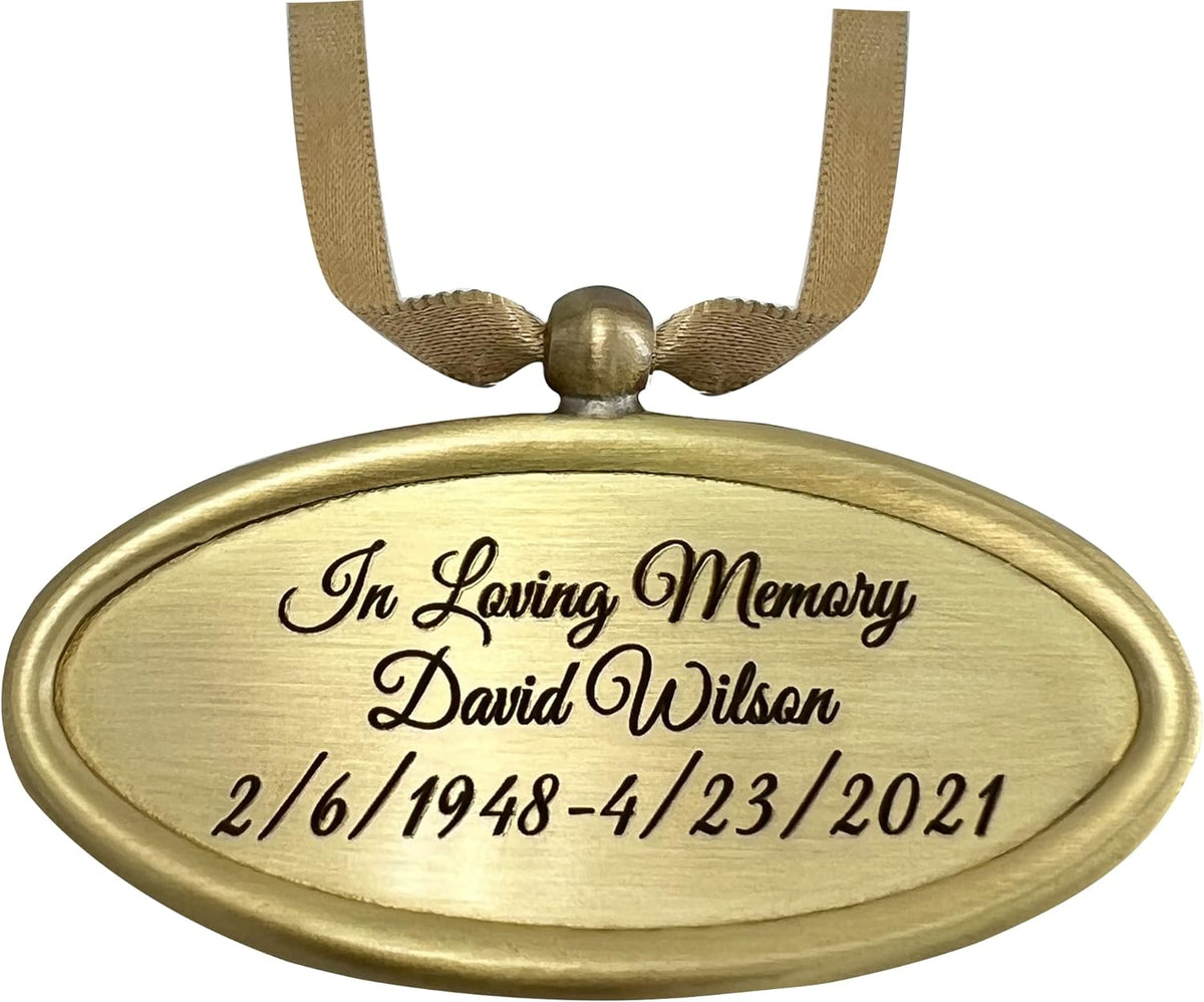 Personalized Engraved Name Tag for Urns - Customizable Plate for Cremation Urns - Engraved Hanging
