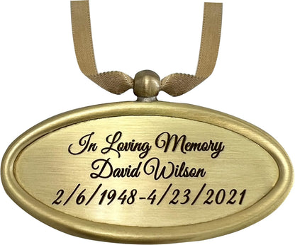 Personalized Engraved Name Tag for Urns - Customizable Plate for Cremation Urns - Engraved Hanging