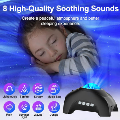 Star Projector, Northern Galaxy Aurora Lights Projector with 33 Light Effects Bluetooth Speaker &