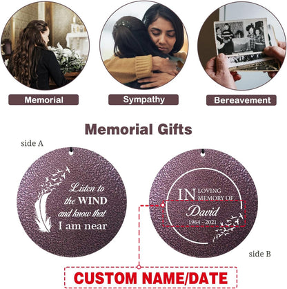 ASTARIN 36" Large Deep Tone Personalized Sympathy Wind Chimes, Memorial Wind Chime for Loss of