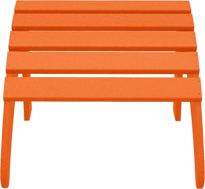 WestinTrends Outdoor Ottoman, Patio Adirondack Ottoman Foot Rest, All Weather Poly Lumber Folding