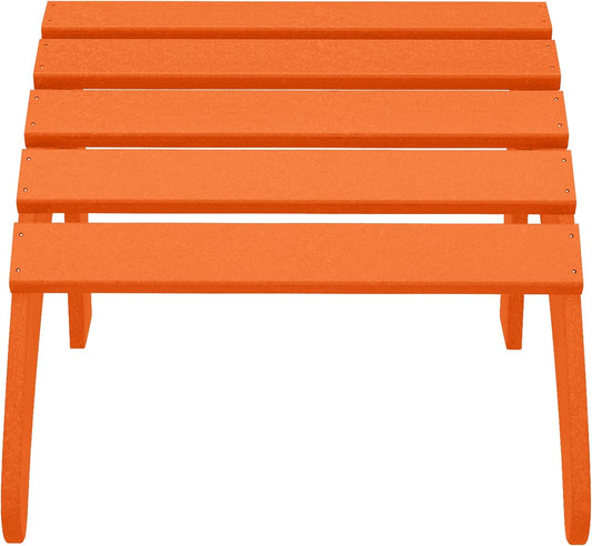 WestinTrends Outdoor Ottoman, Patio Adirondack Ottoman Foot Rest, All Weather Poly Lumber Folding