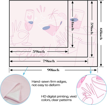Lunerfex Y2K Tapestry Pink Party Wall Tapestry, Cute Tapestries for Bedroom Funny Tapestries Wall