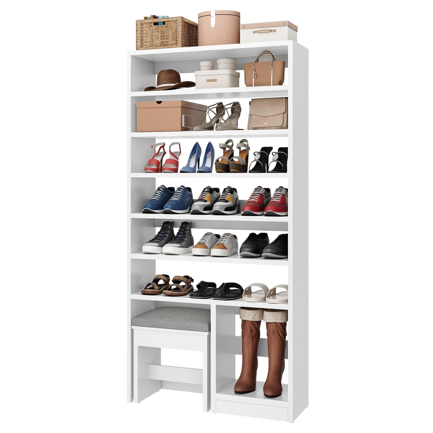 DWVO Shoe Cabinet with Hidden Bench