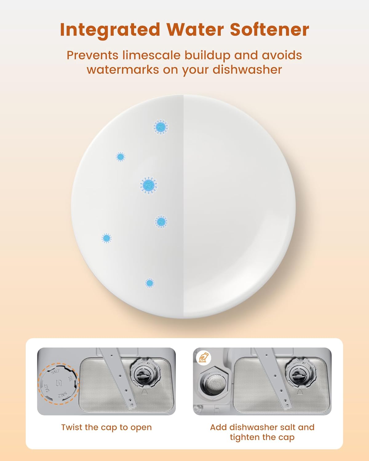 HAVA 2025 NEW Upgraded Countertop Dishwasher with Water Softener and Enhanced Energy Efficiency